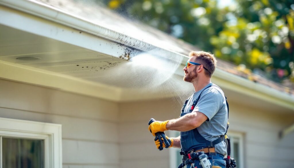 pressure washer to clean gutters