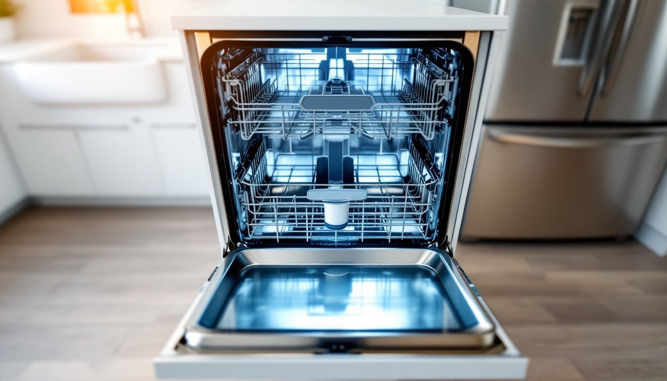 dishwasher water at the bottom
