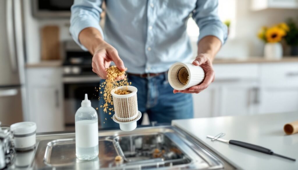 draining dishwasher clogged