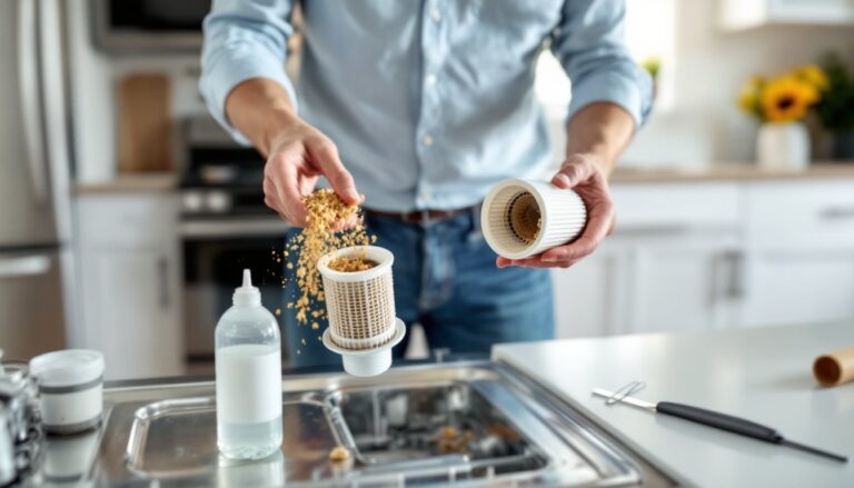 draining dishwasher clogged